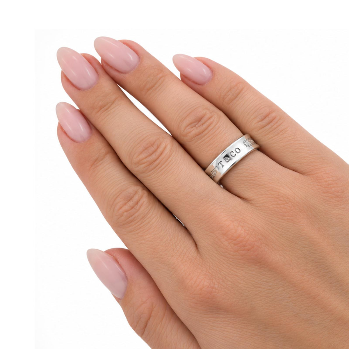 Tiffany & Co. 1837 Concave Band Ring Sterling Silver 925 1997 Size 6.25