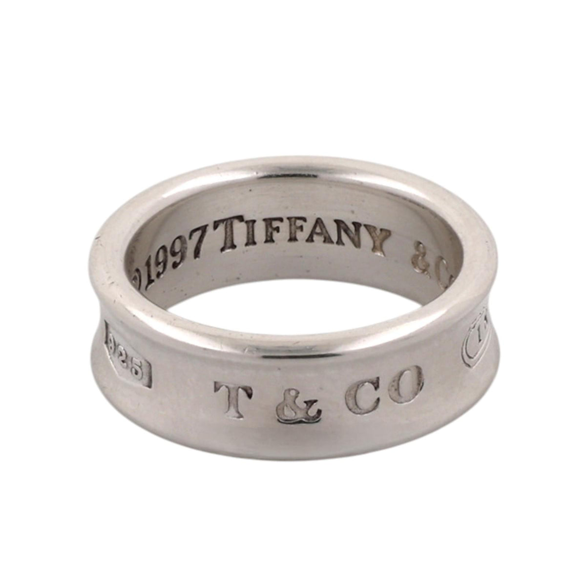 Tiffany & Co. 1837 Concave Band Ring Sterling Silver 925 1997 Size 6.25
