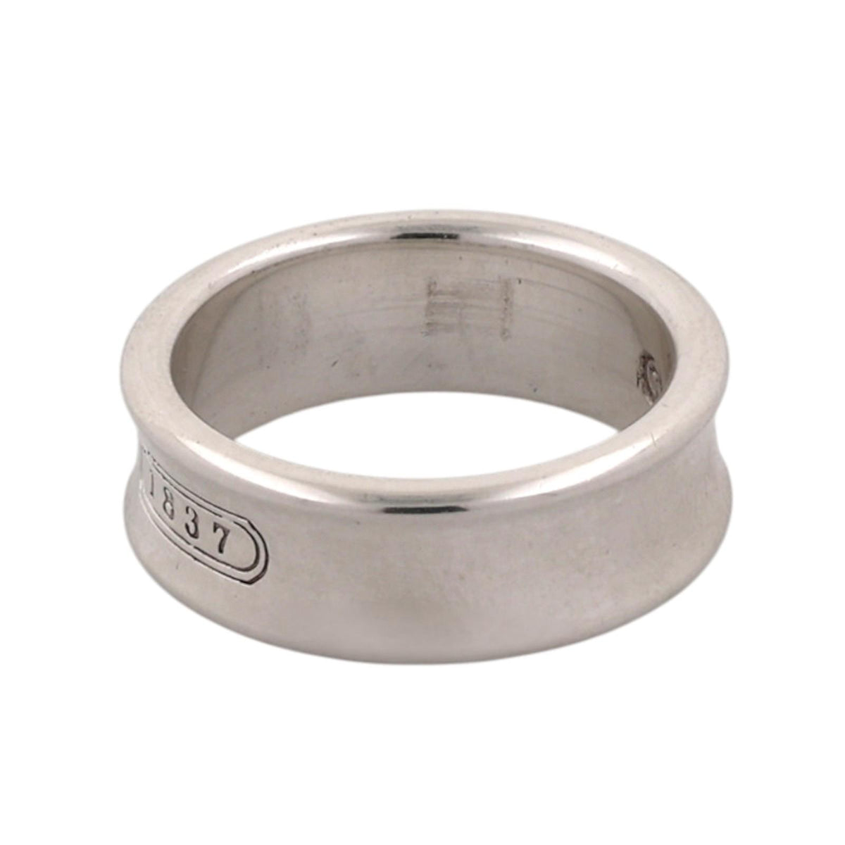 Tiffany & Co. 1837 Concave Band Ring Sterling Silver 925 1997 Size 6.25