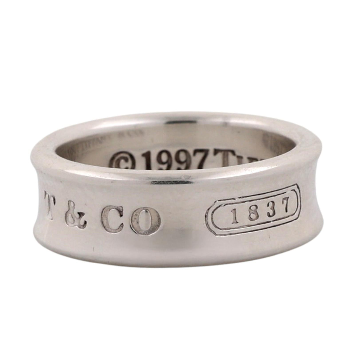Tiffany & Co. 1837 Concave Band Ring Sterling Silver 925 1997 Size 6.25