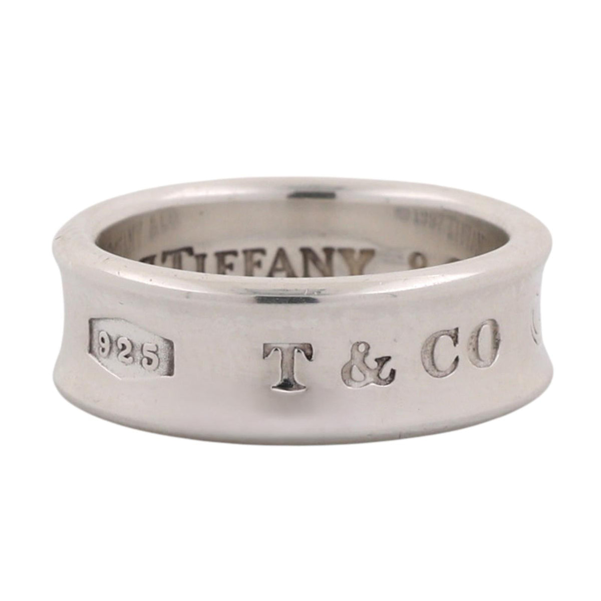 Tiffany & Co. 1837 Concave Band Ring Sterling Silver 925 1997 Size 6.25