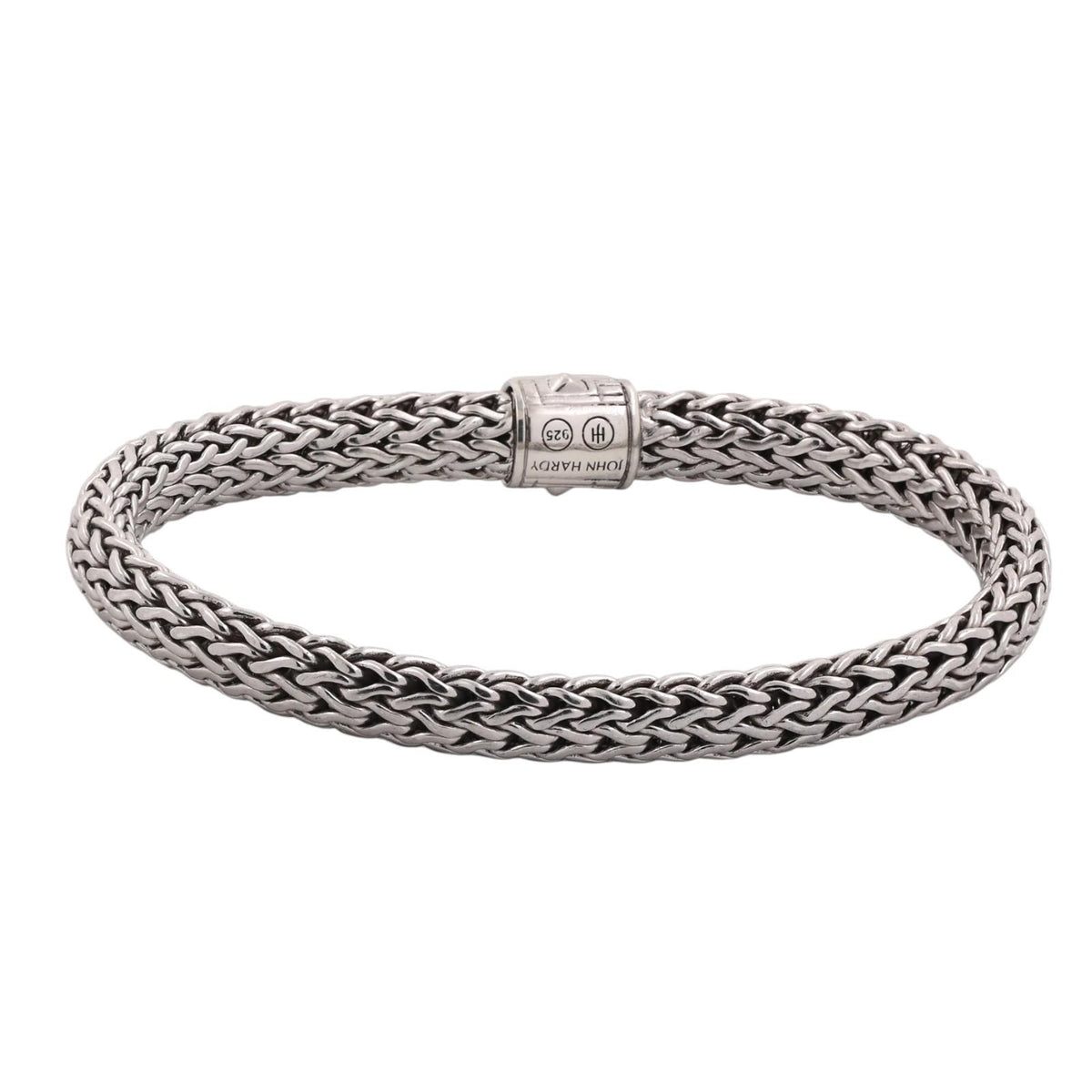 John Hardy Icon Classic Chain Black Sapphire Bracelet Sterling Silver 6.5mm 6.75