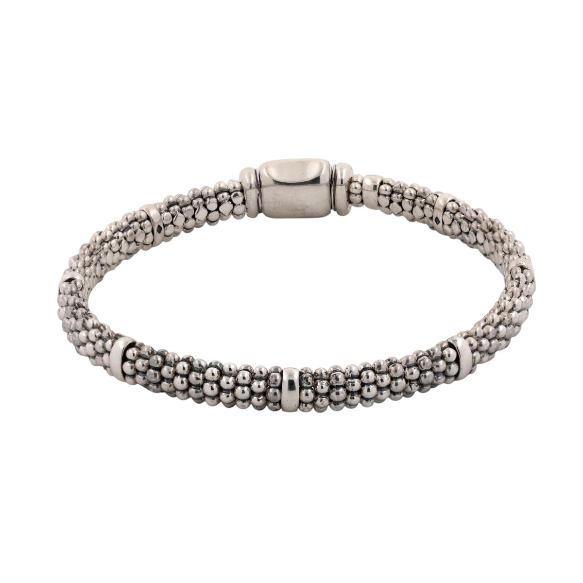 LAGOS Caviar Multi Strand Bracelet Sterling Silver 925 6mm 6.75"