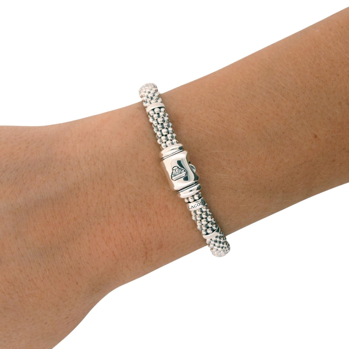 LAGOS Caviar Multi Strand Bracelet Sterling Silver 925 6mm 6.75"