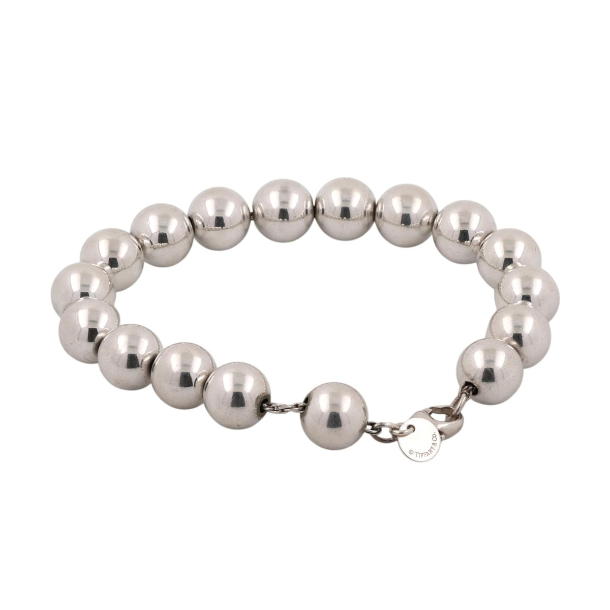 Tiffany & Co. HardWear Ball Bracelet Sterling Silver 925 10mm 7.5" Medium