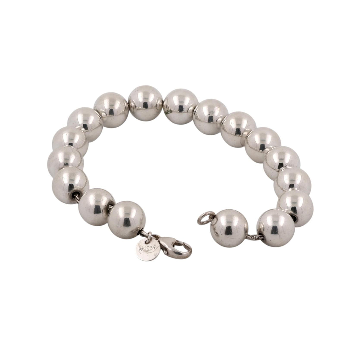 Tiffany & Co. HardWear Ball Bracelet Sterling Silver 925 10mm 7.5" Medium
