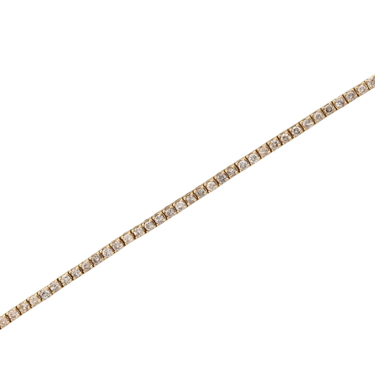 Natural Diamond Tennis Bracelet 14K Yellow Gold 3.00 CTW Round 7" Estate
