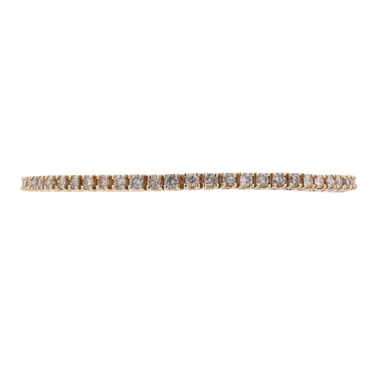 Natural Diamond Tennis Bracelet 14K Yellow Gold 3.00 CTW Round 7" Estate
