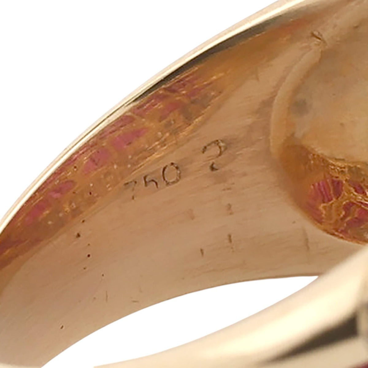 Natural Ruby Diamond Wide Band Ring 18K Yellow Gold 2.75 CTW Size 8.5