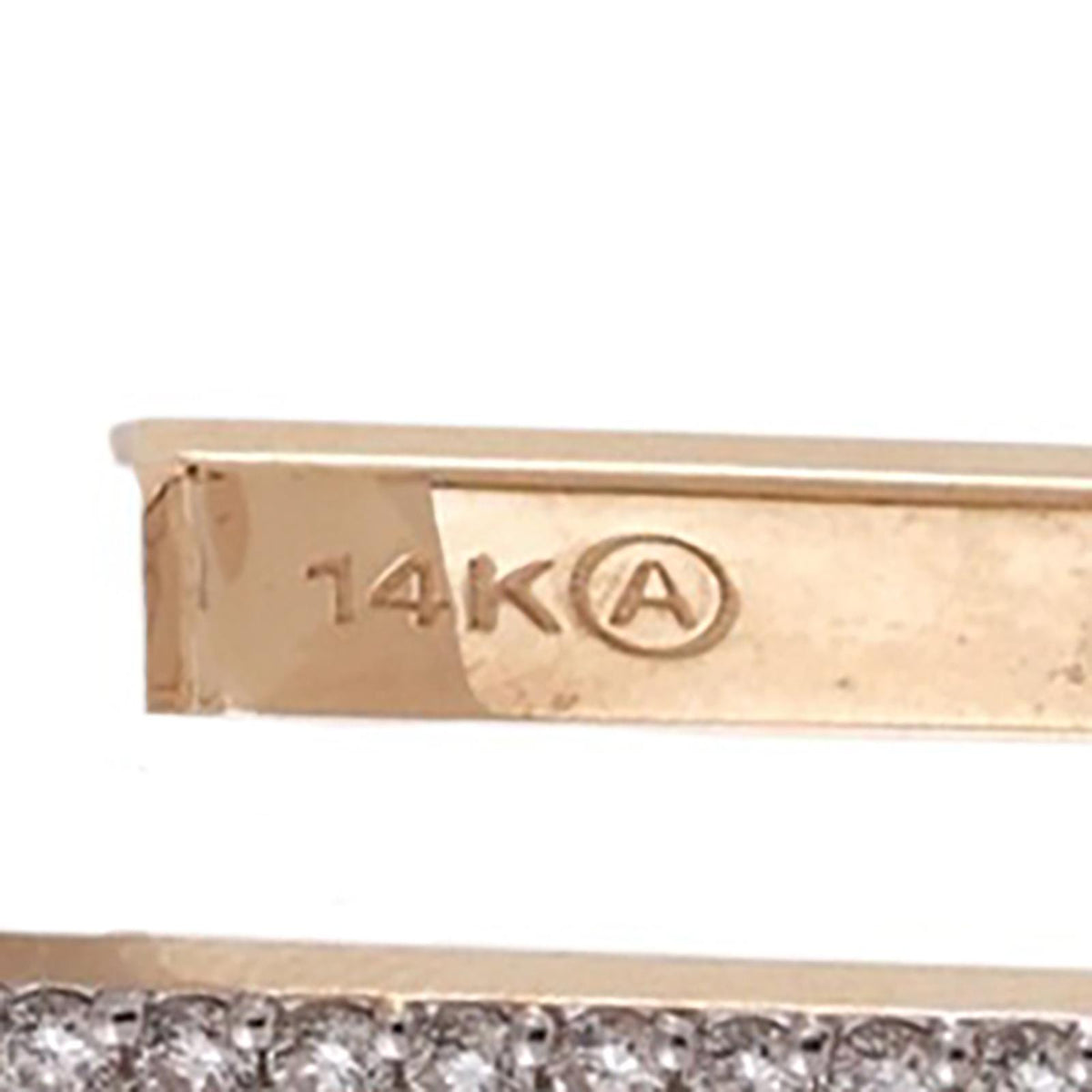 14K Two-Tone Gold Diamond Geometric Rectangle Hoop Earrings 1.25 CTW 13.1g