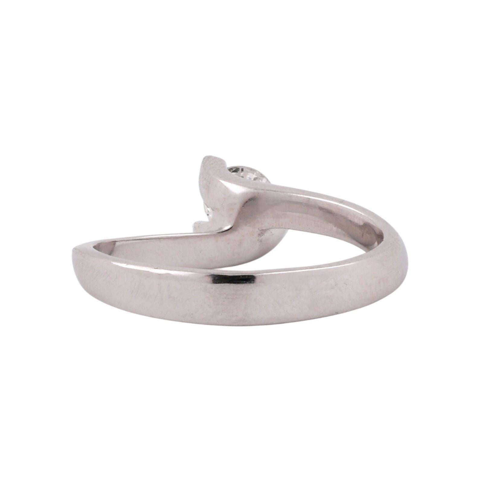 White Gold Diamond Solitaire Ring 0.30ct G/SI2 Minimalist Engagement Size 6
