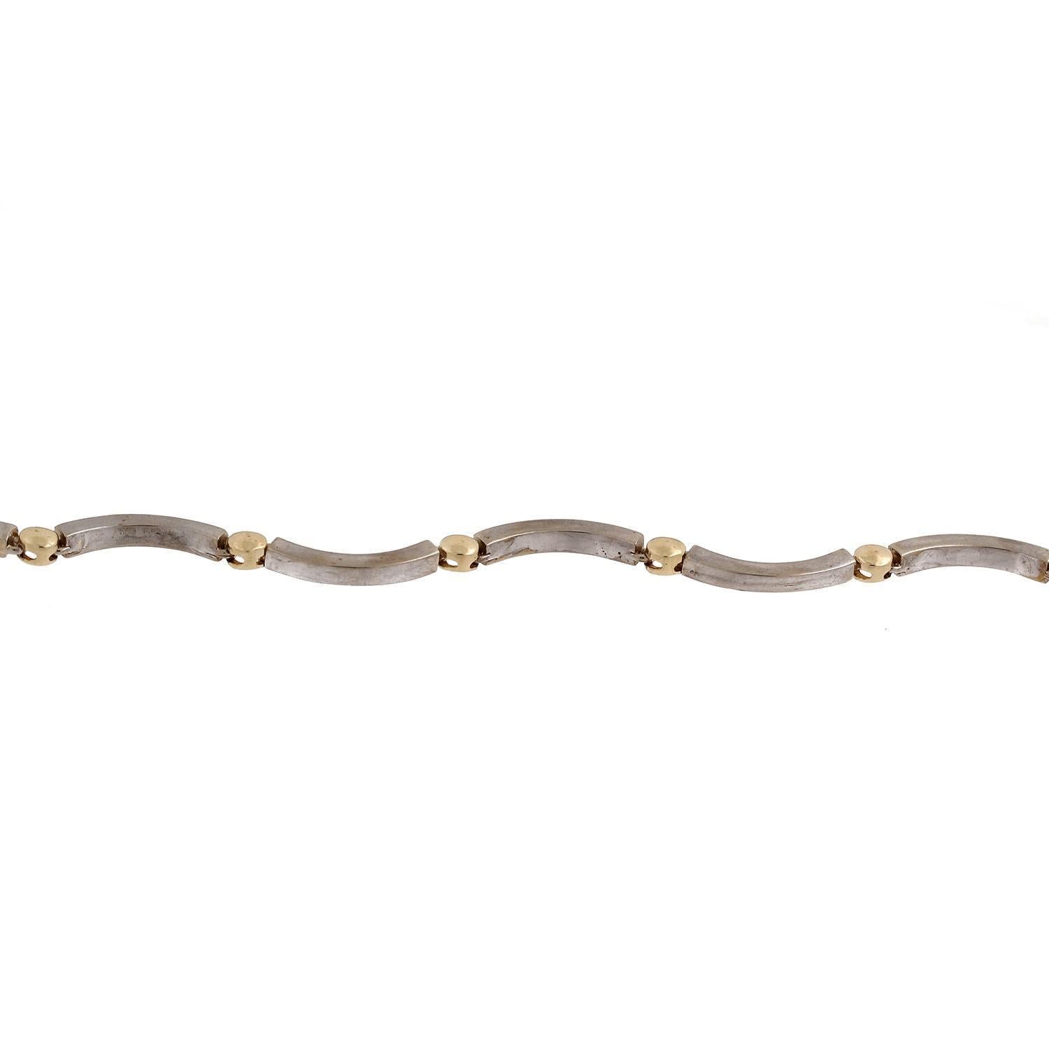 1.85CTW Diamond Swirl Flower Station Necklace 14K Two-Tone Gold 1.85 CTW 19"