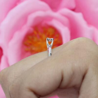 Solitaire Round Diamond Engagement Ring 14K White Gold 0.12 CTW K/I1 SZ 7 Estate