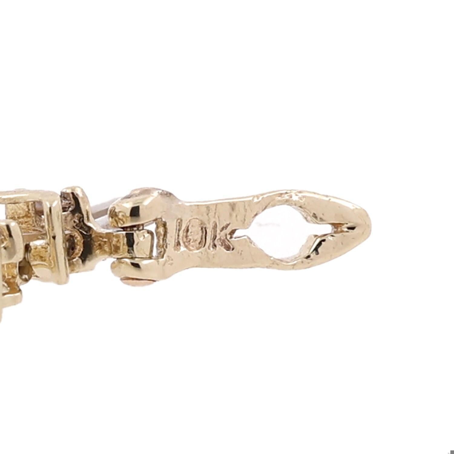 2.00 TW Diamond S Link Tennis Bracelet 10K Yellow Gold 7.25" Ladies Estate