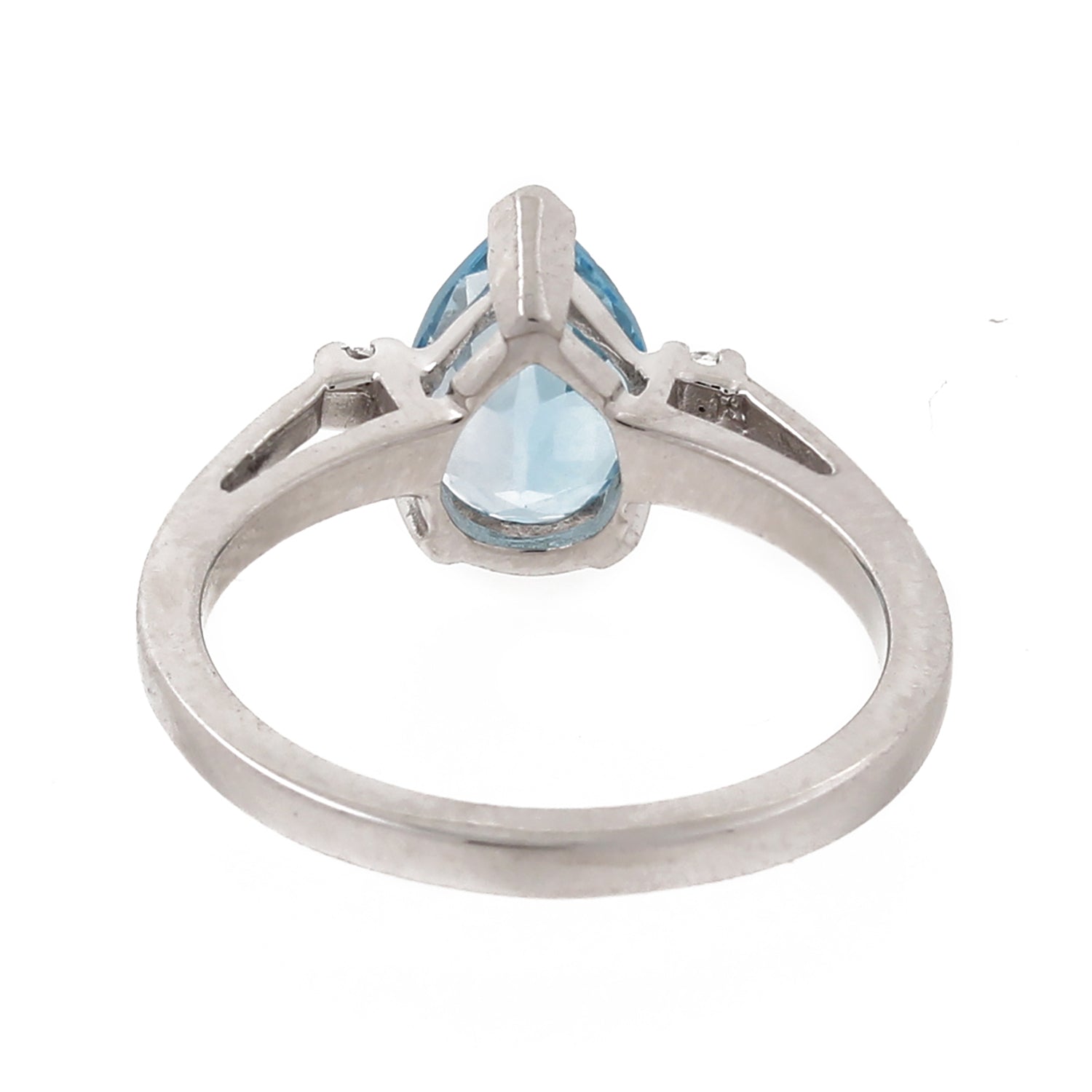 Vintage Blue Topaz Diamond Cocktail Ring 14K Yellow Gold 1.69 CTW Size 5.75