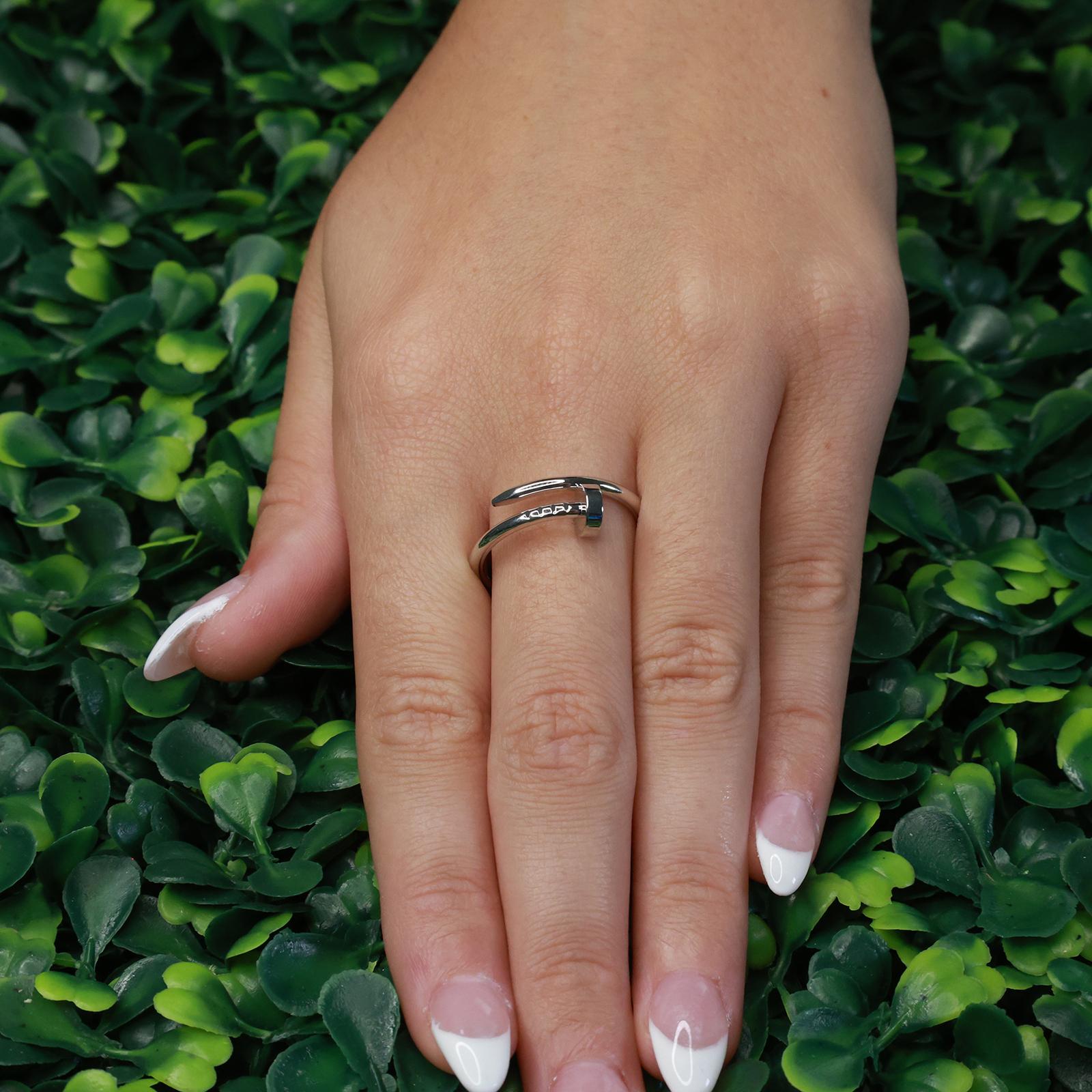 Cartier Juste un Clou Nail Ring 18K White Gold Size 55 EU 7.25