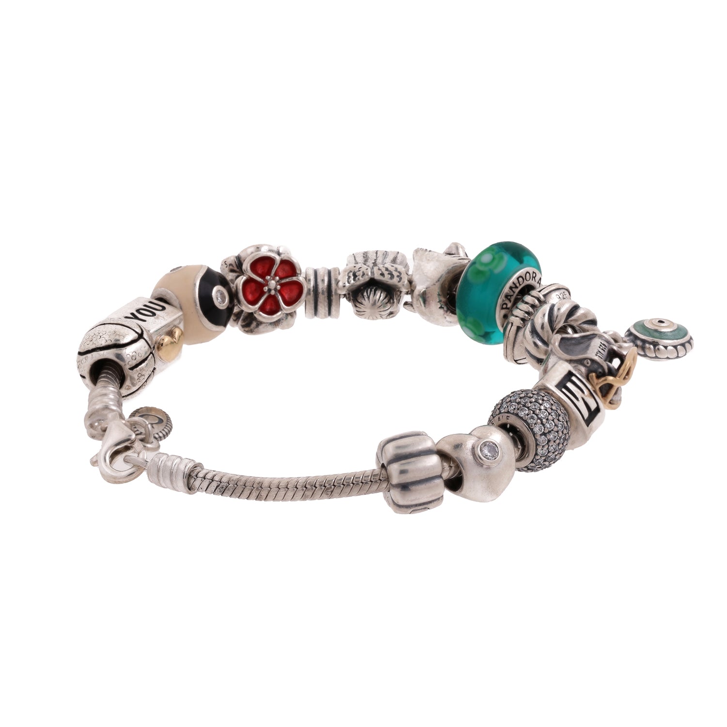 For Bracelets Charms On Pandora Bracelet Red Heart Bow Charm