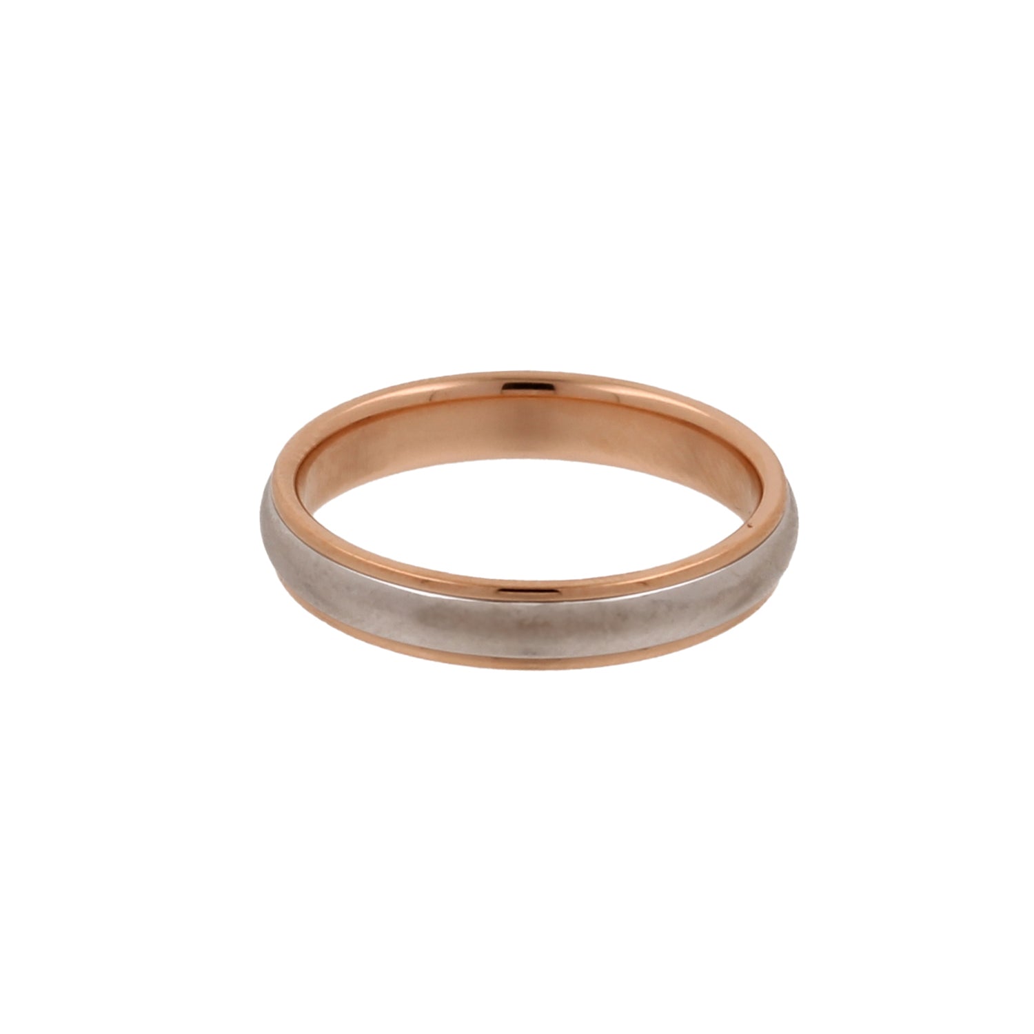 Tiffany & Co. Lucida Band Ring 4mm Platinum 950 18K Rose Gold Size 8.75 Unisex