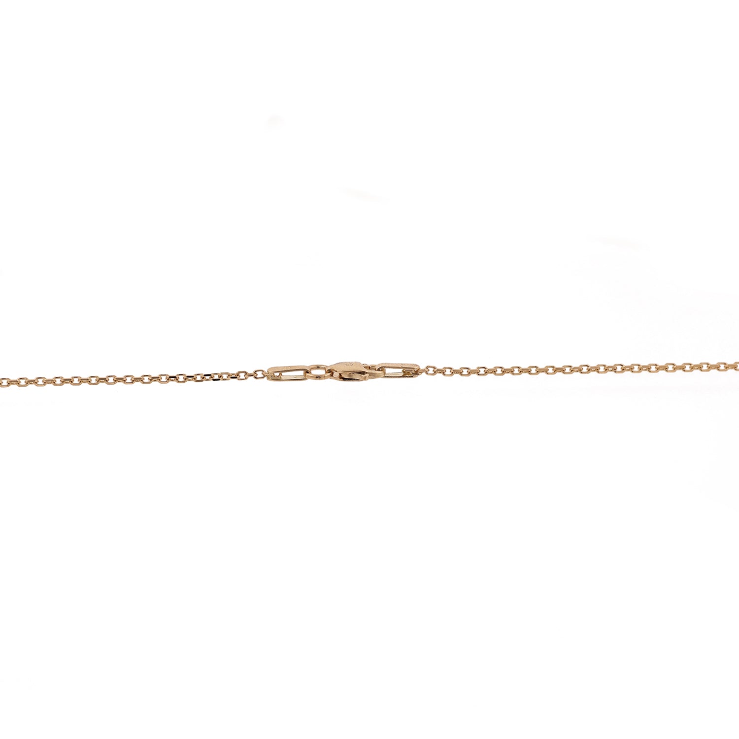 Sonia B Diamond Bar Pendant Cable Chain Necklace 14K Tri-Colored Gold 0.18"