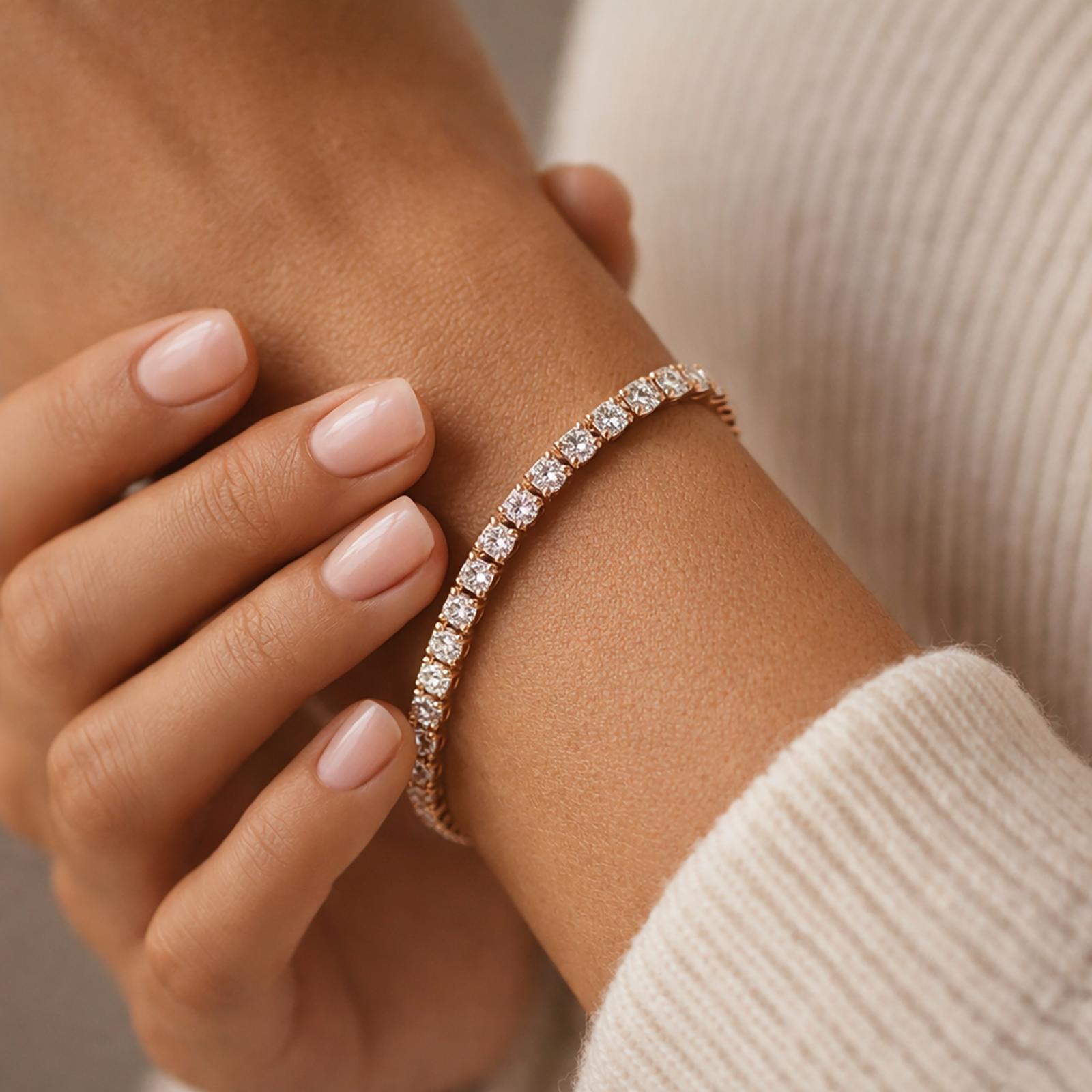 12.00ct Diamond Tennis Bracelet 14K Yellow Gold 7" Round Brilliant Estate