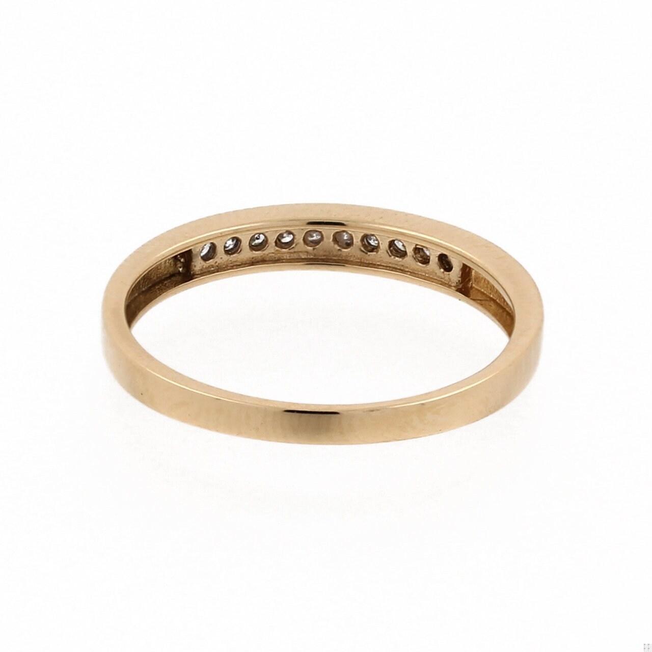 Diamond Half Eternity Band Ring 14K Yellow Gold 10-Stone 0.20 CTW SZ 7.5 Estate