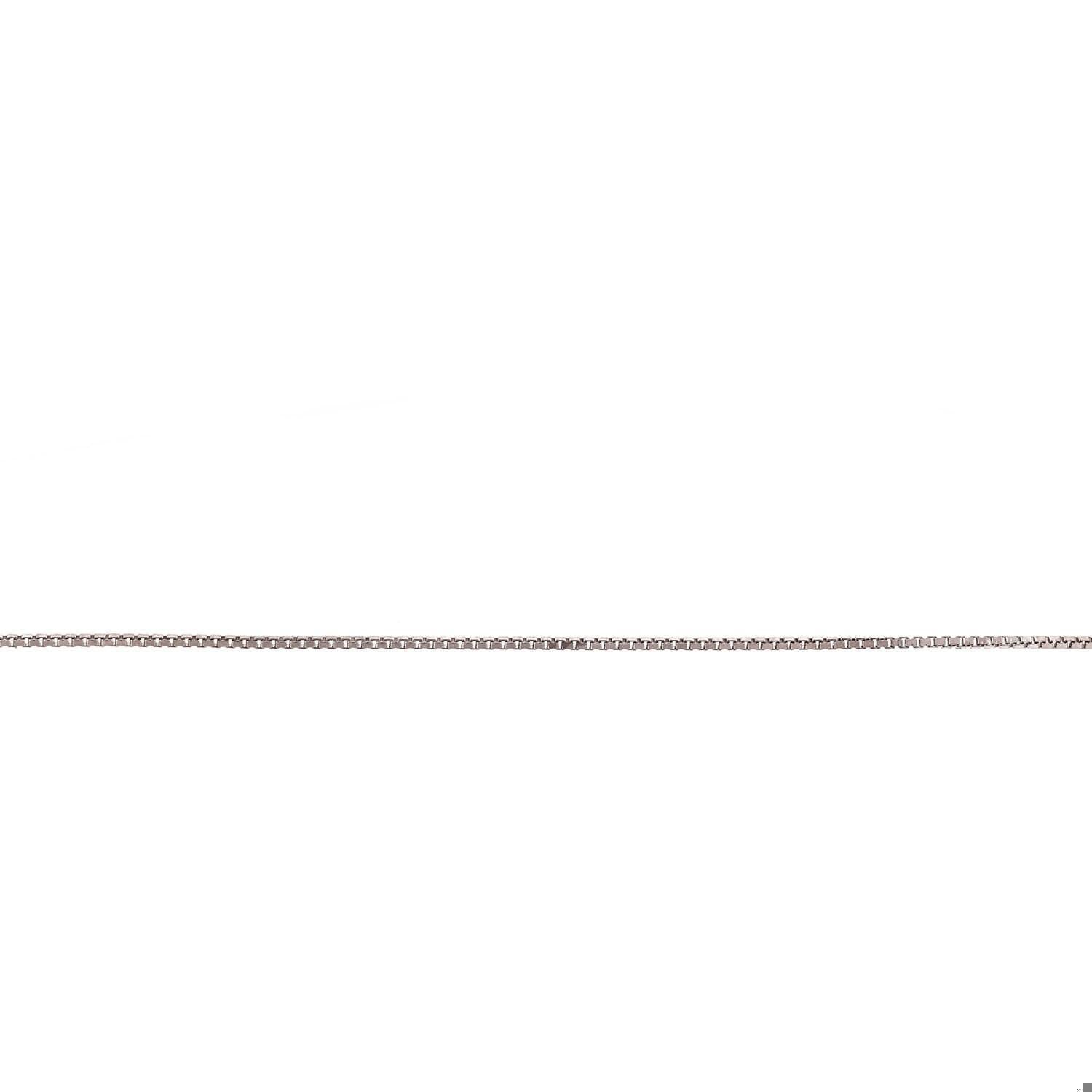 0.30 TW Round Diamond Circle Pendant with Box Link Chain 14K White Gold 18"