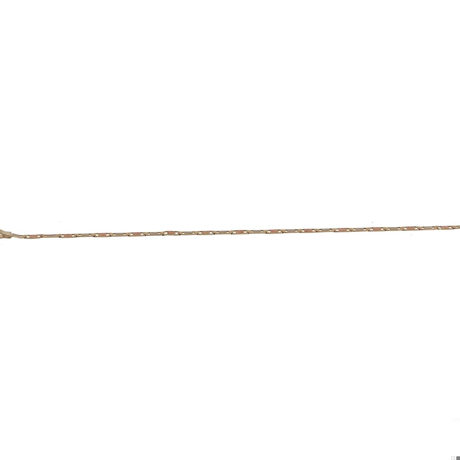 Diamond Y Necklace 14K Tri-Color Gold Mariner Link Chain 0.60 CTW 19.25" Estate