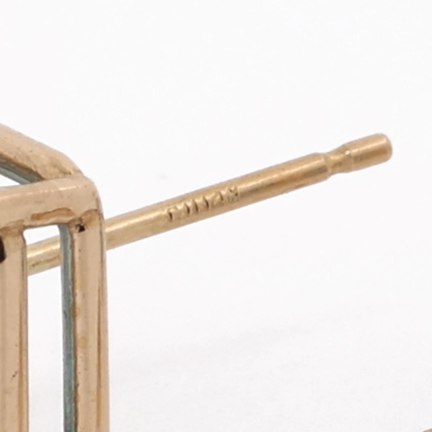 Emerald Cut Blue Topaz Stud Earrings 14K Yellow Gold 11.96 CTW Prong Set Estate