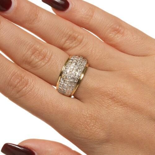 Estate Diamond Dome Ring 18K Yellow Gold 0.50 TW Ladies Natural Diamond Size 6.5