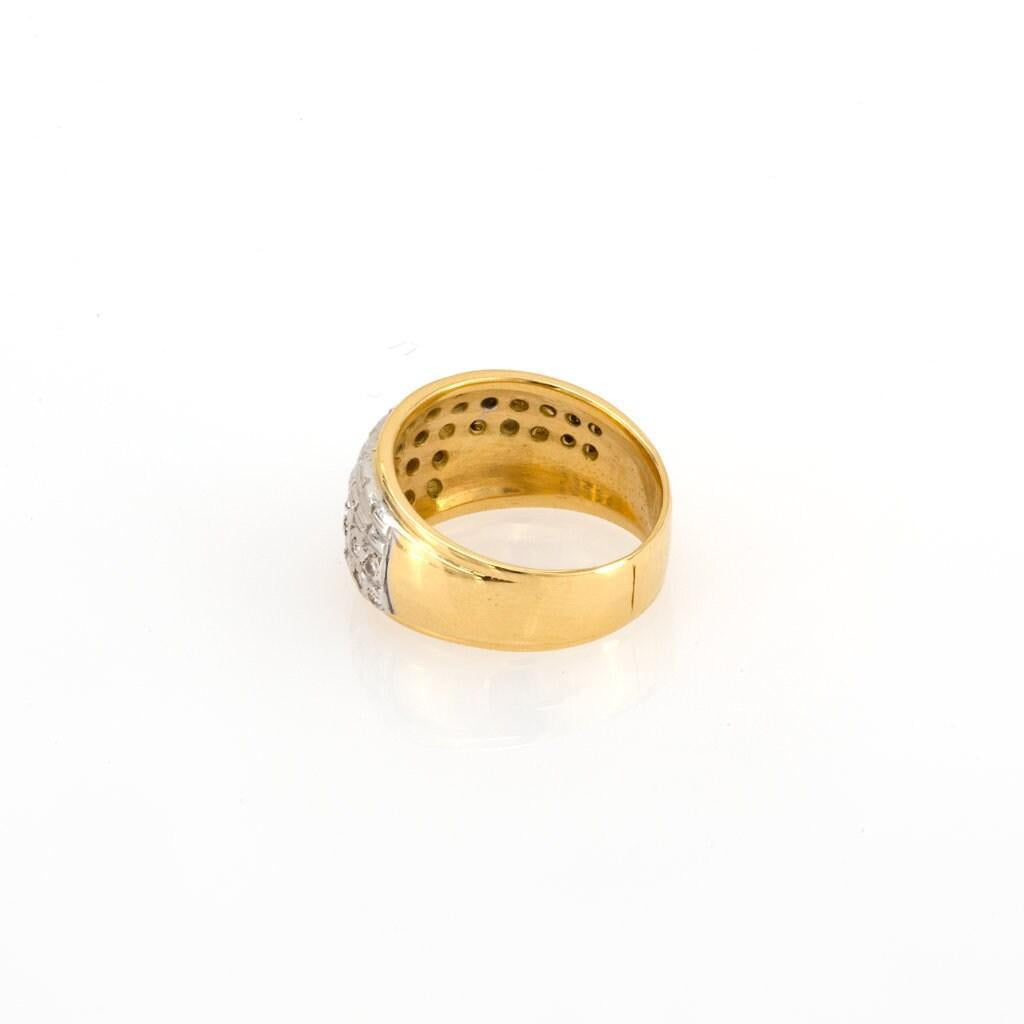 Estate Diamond Dome Ring 18K Yellow Gold 0.50 TW Ladies Natural Diamond Size 6.5