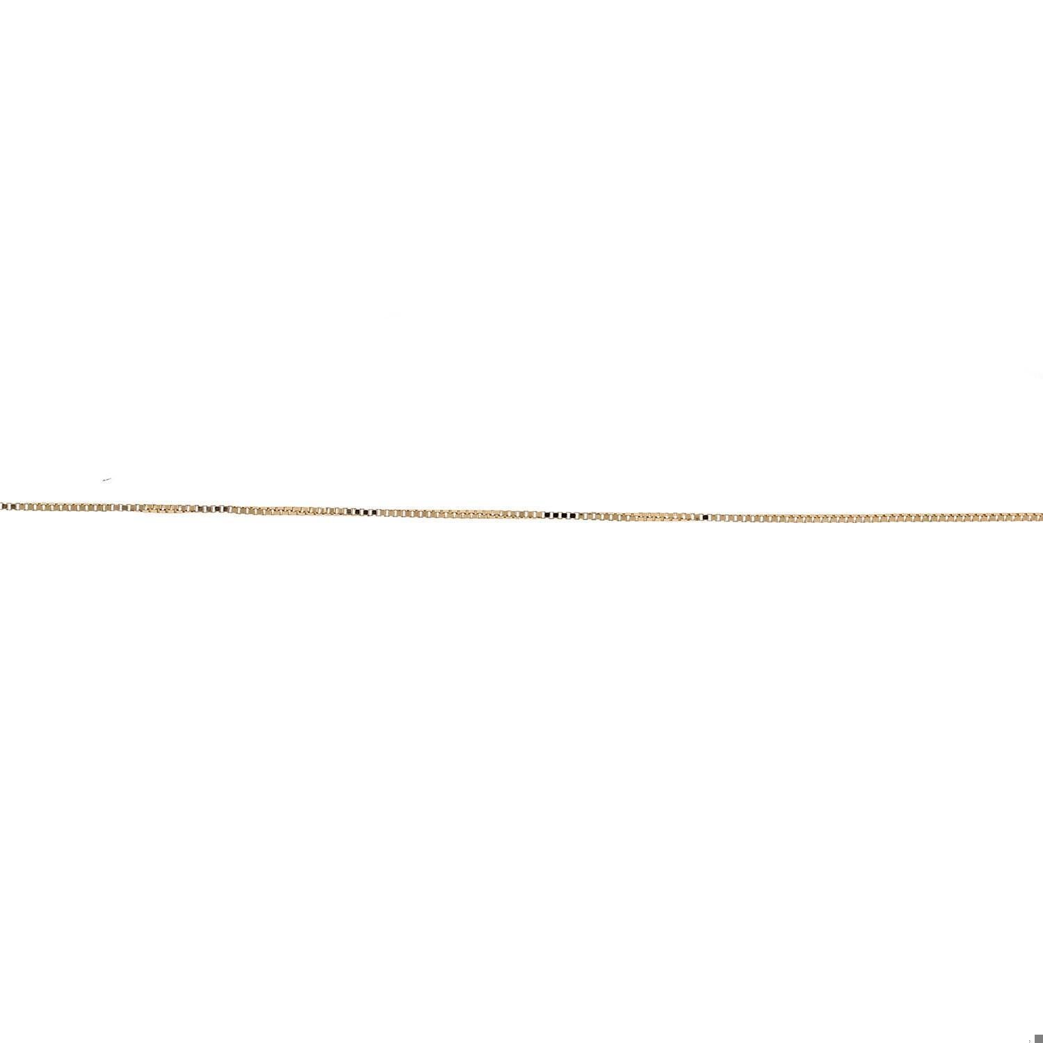 Fancy Letter D Diamond Circle Pendant Box Chain Necklace 14K Yellow Gold 0.30 TW