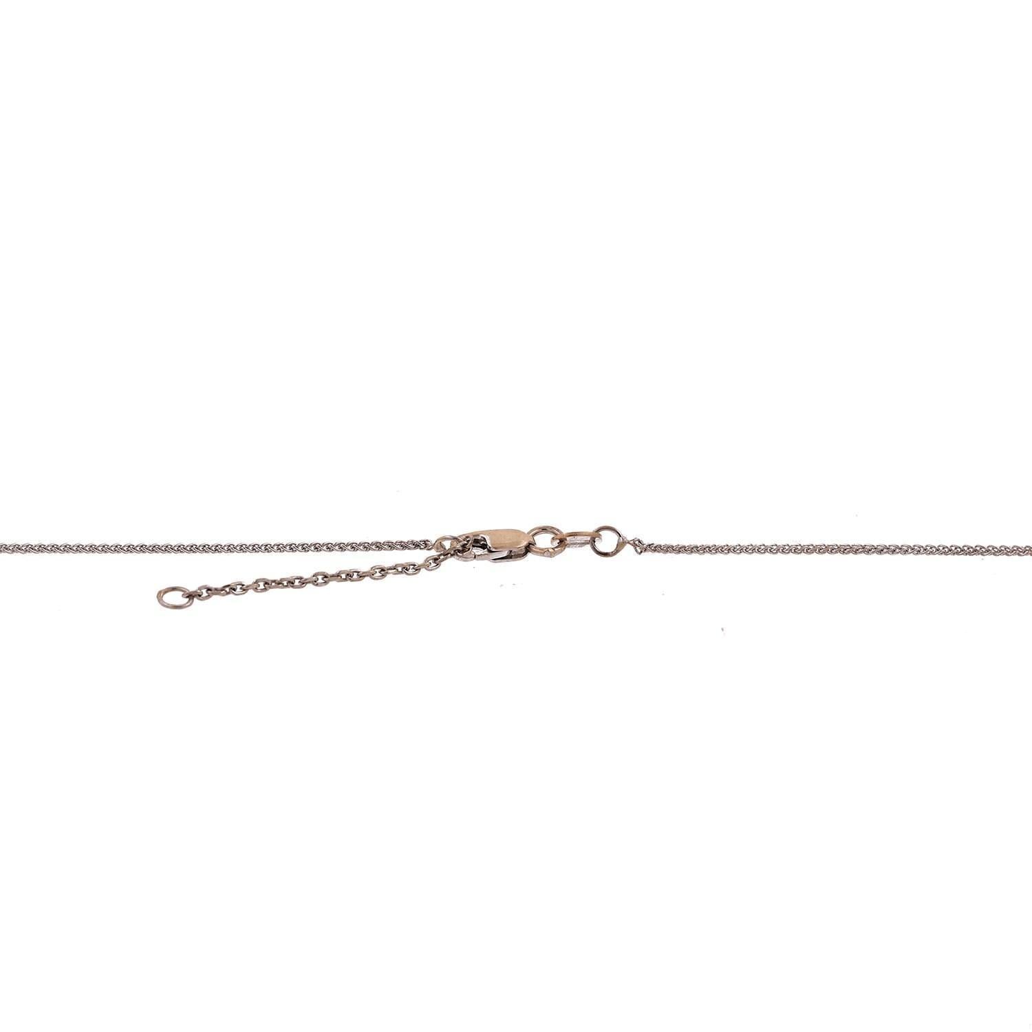Jaques & Marcus Antique Diamond Crescent Moon Pendant Plat 18K Y/Gold 17" Chain