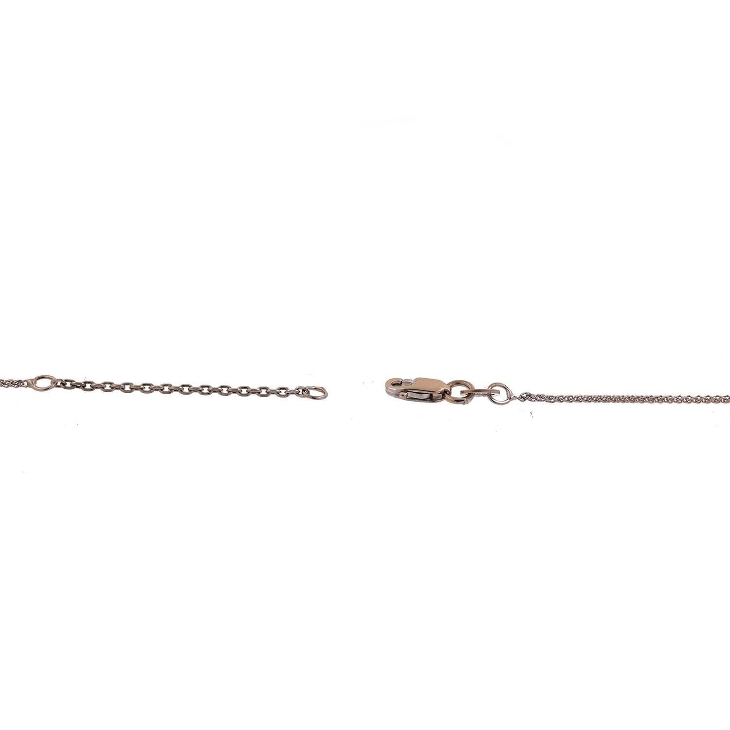 Jaques & Marcus Antique Diamond Crescent Moon Pendant Plat 18K Y/Gold 17" Chain