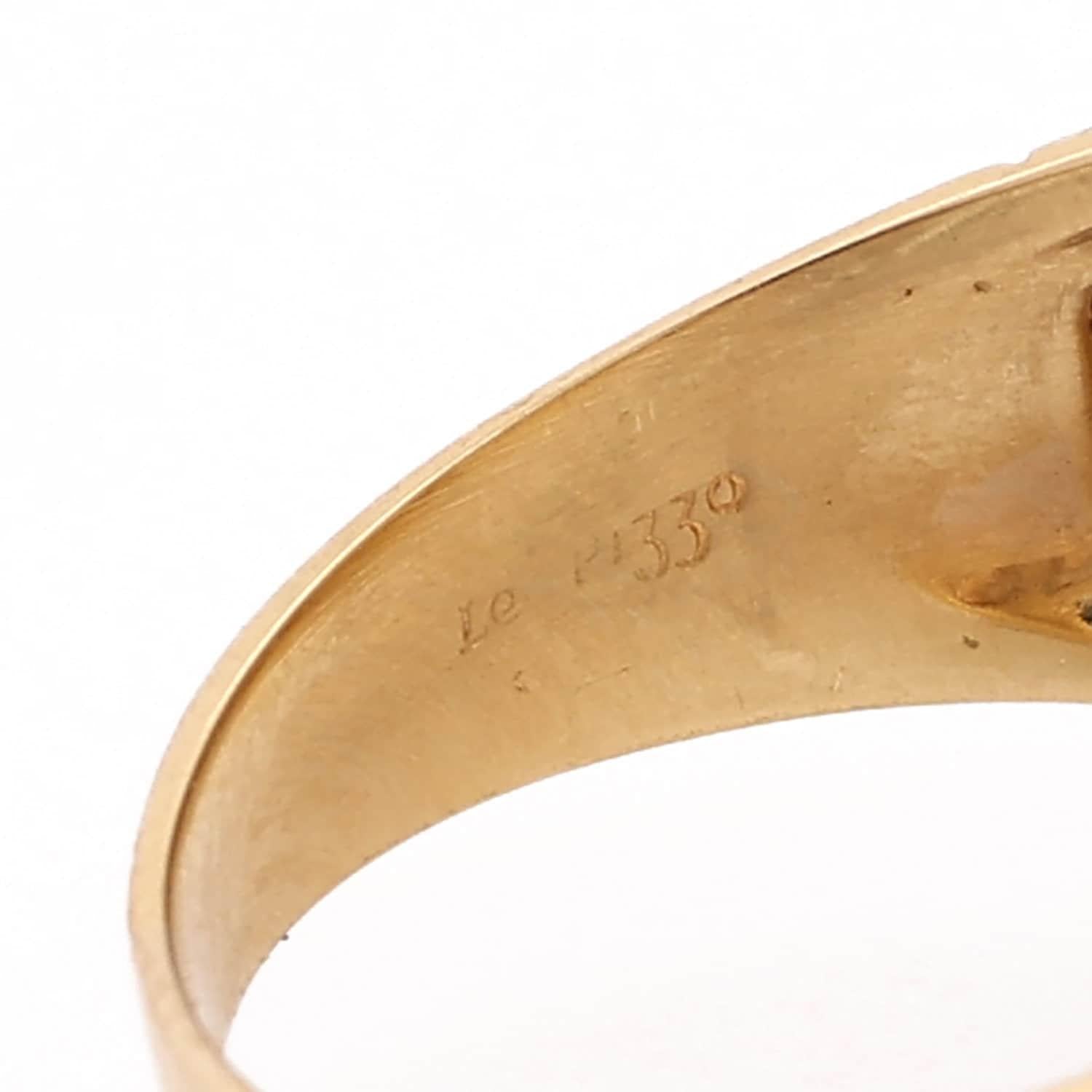 Leo Pizzo Italian Diamond Dome Ring 18K Tri-Gold 0.40 TW Size 8.5