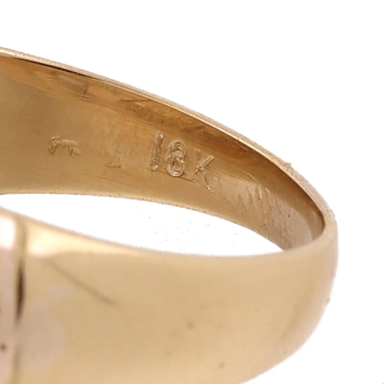 Leo Pizzo Italian Diamond Dome Ring 18K Tri-Gold 0.40 TW Size 8.5