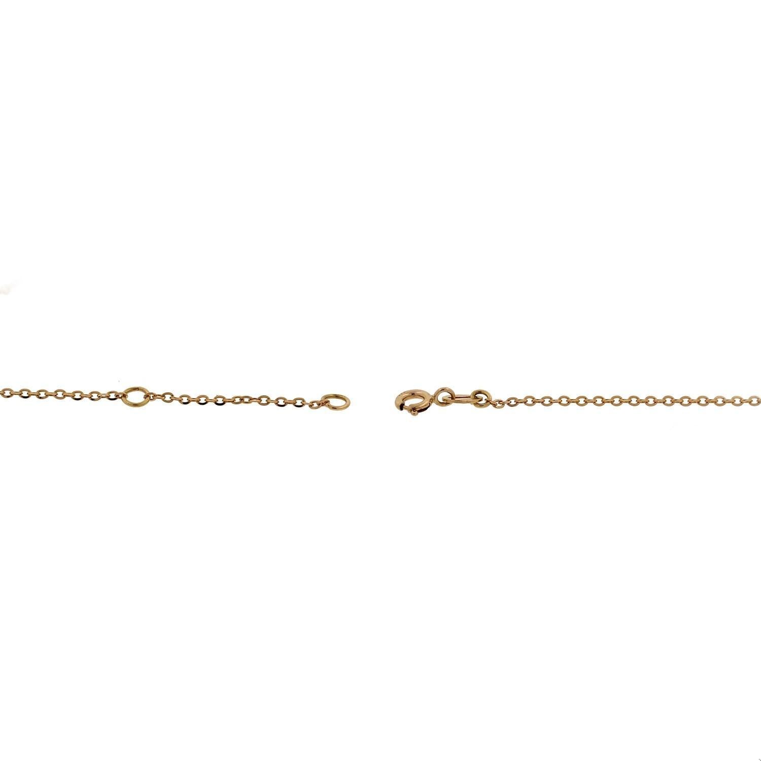 Long Y-Drop Cable Link Chain Necklace 18K Yellow Gold Cubic Zirconia Gems 16.5"