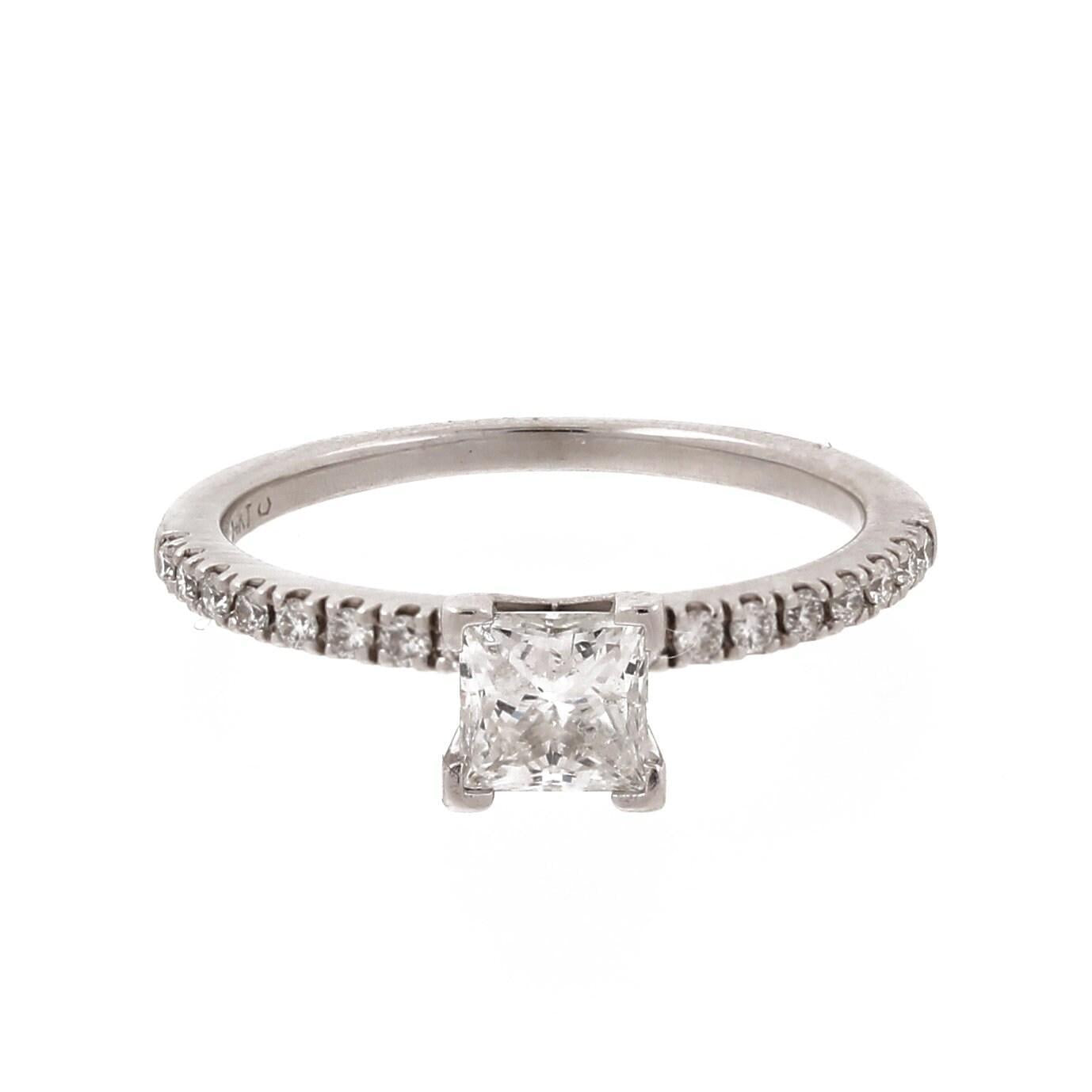 Princess Diamond Wedding Ring Set 14K W/Gold 1.73 TW GSI Cert Vera Wang Band