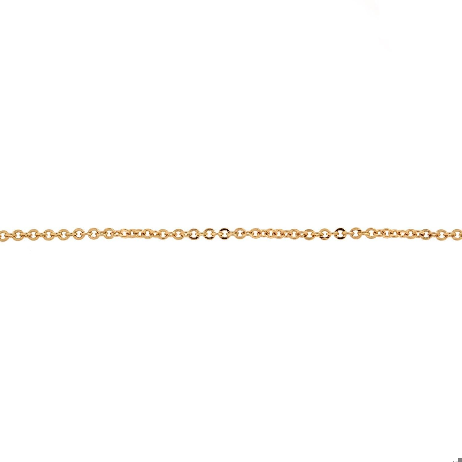 Puffed Heart Pendant Cable Chain Necklace 18K Two-Tone Gold 3D 17.75" Estate