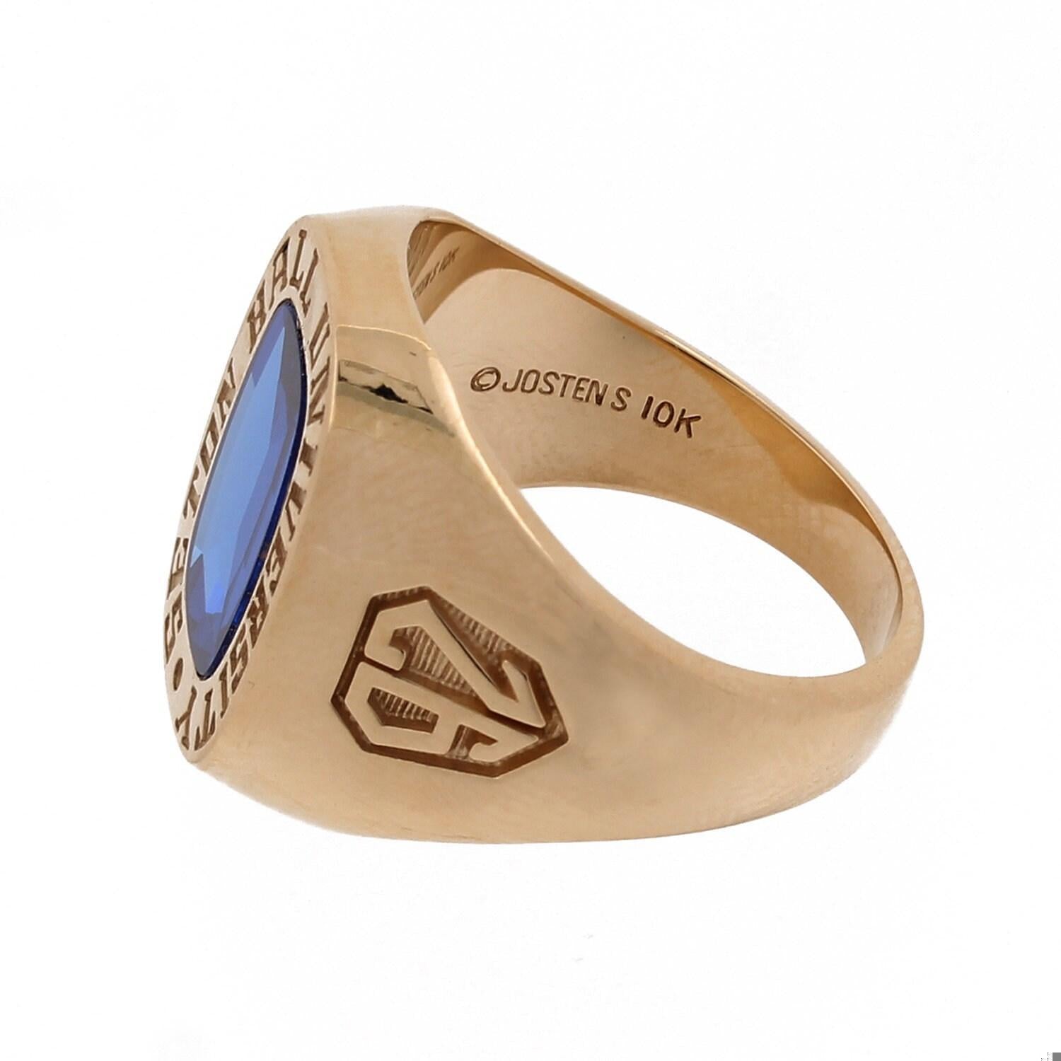 Seton Hall University Class Ring 1992 10K Yellow Gold Size 8.75 Estate