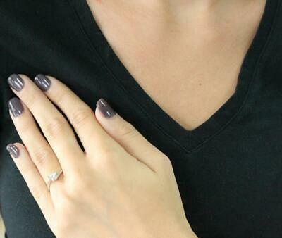 0.30 CT Solitaire Diamond Engagement Ring 18K White Gold Round Diamond Size 6