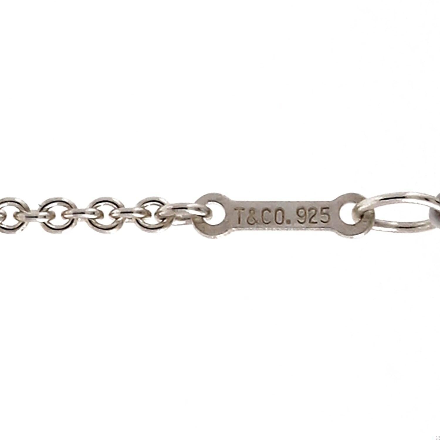 Tiffany & Co. Elsa Peretti Teardrop Bead Necklace Sterling Silver 16" Estate