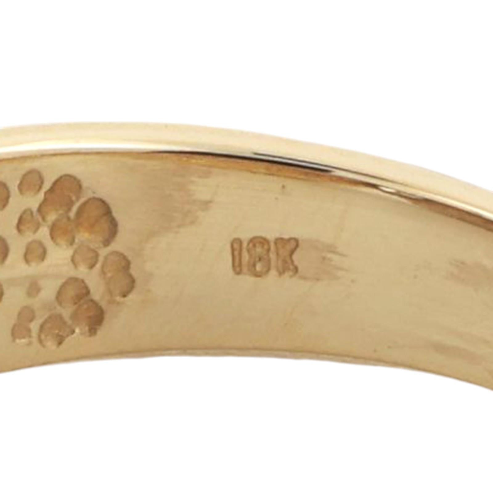 0.20 CT Round Diamond Crossover Band Ring 18K Gold Size 8 Ladies Estate