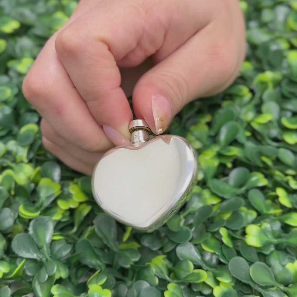 Vintage Tiffany & Co. Heart Shaped Perfume Bottle Sterling Silver 1.55" Ladies