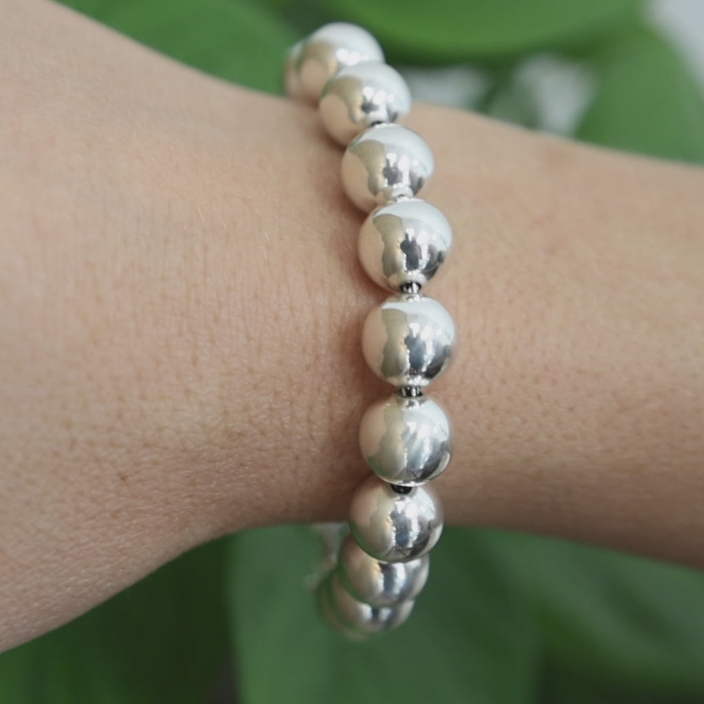 Tiffany & Co. HardWear Ball Bracelet Sterling Silver 10mm 7.5" Medium
