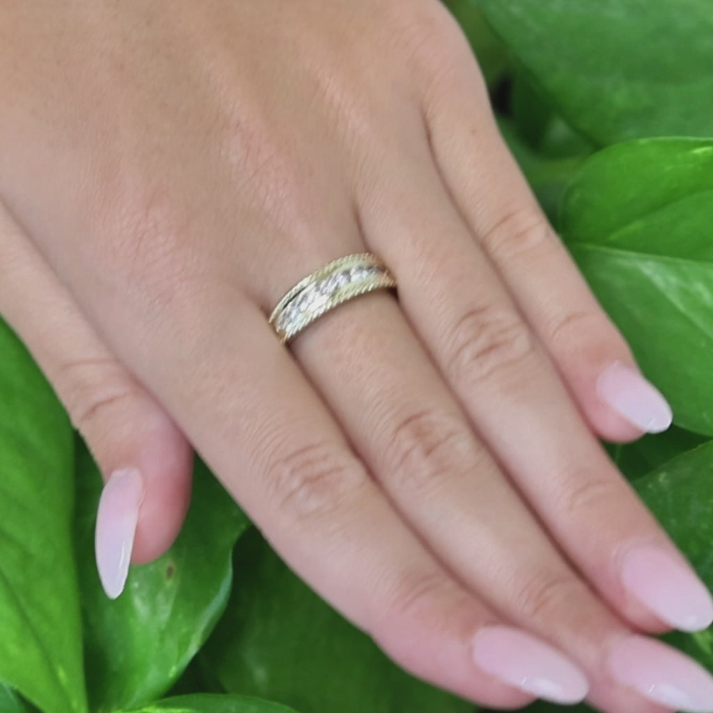 10K Yellow Gold 0.25 CTW Natural Diamond Channel Set Wedding Band Ring Size 7.25