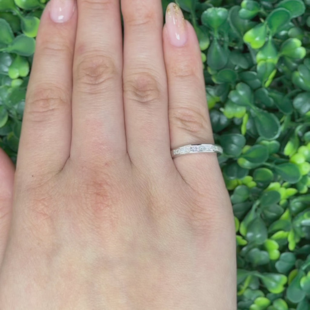 0.50 TW Diamond Half Eternity Band Ring 14K Gold Wedding Anniversary Size 7