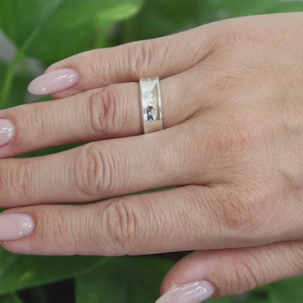 Tiffany & Co. 1837 Concave Band Ring Sterling Silver 925 1997 Size 6.25