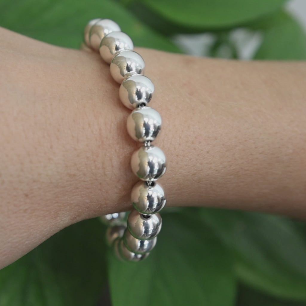 Tiffany & Co. HardWear Ball Bracelet Sterling Silver 925 10mm 7.5" Medium