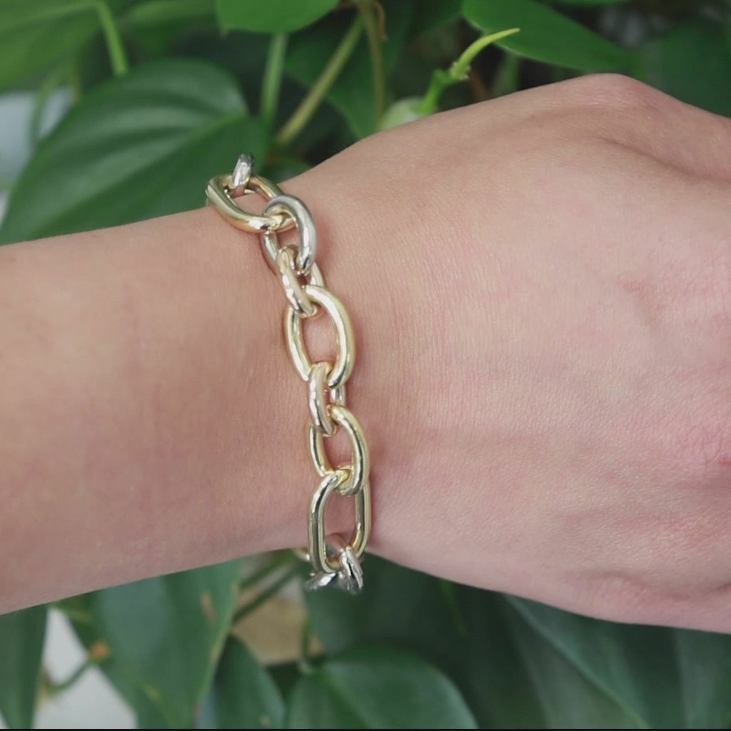 Pomellato Iconica Chain Bracelet 18K Tri-Tone Gold 8.25" Ladies Estate